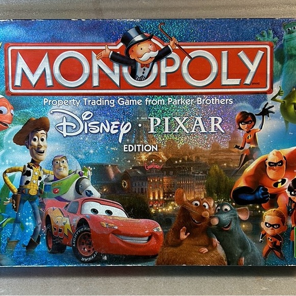 Monopoly Disney Pixar Edition Incredibles, Toy Story, Nemo, Monsters inc-EUC - Picture 2 of 6